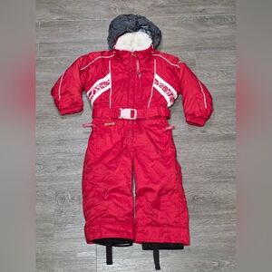 Spyder XT Ski Snowsuit Toddler Size 2 Red & White Waterproof Breathable Unisex